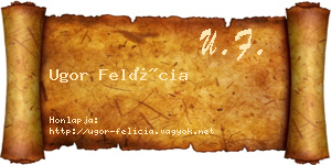 Ugor Felícia névjegykártya